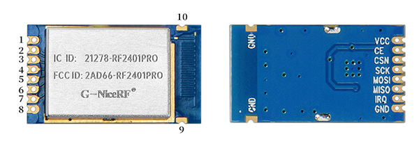 2.4G无线模块RF2401PRO的引脚定义